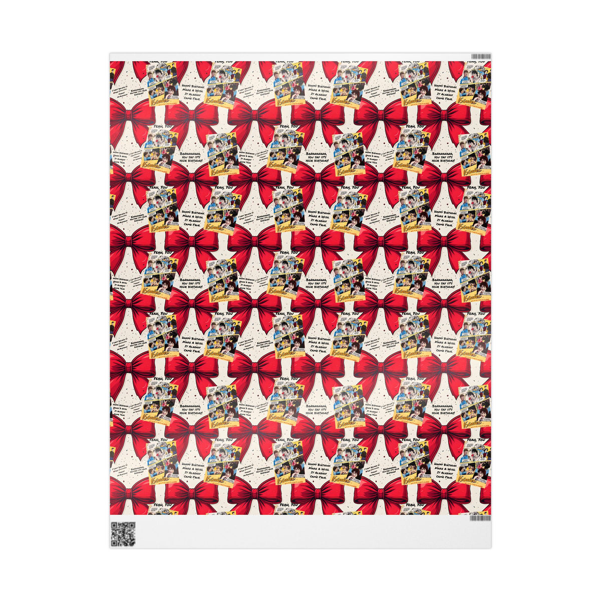 Sixteen Candles Retro Rebellion Birthday Wrapping Paper