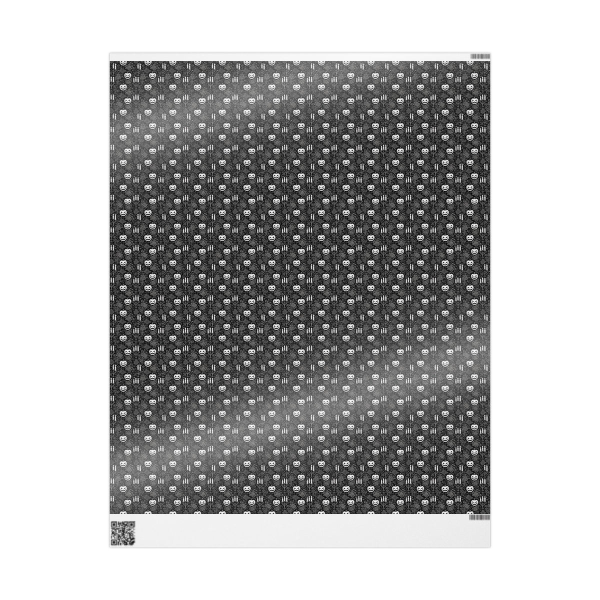 Black White Pumpkin Elegant Lace Halloween Wrapping Paper