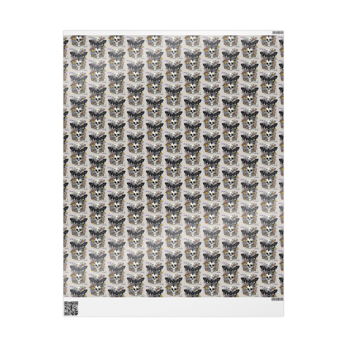 For the Beautifully Strange Gothic Skull & Moth Dark Floral Wrapping Paper