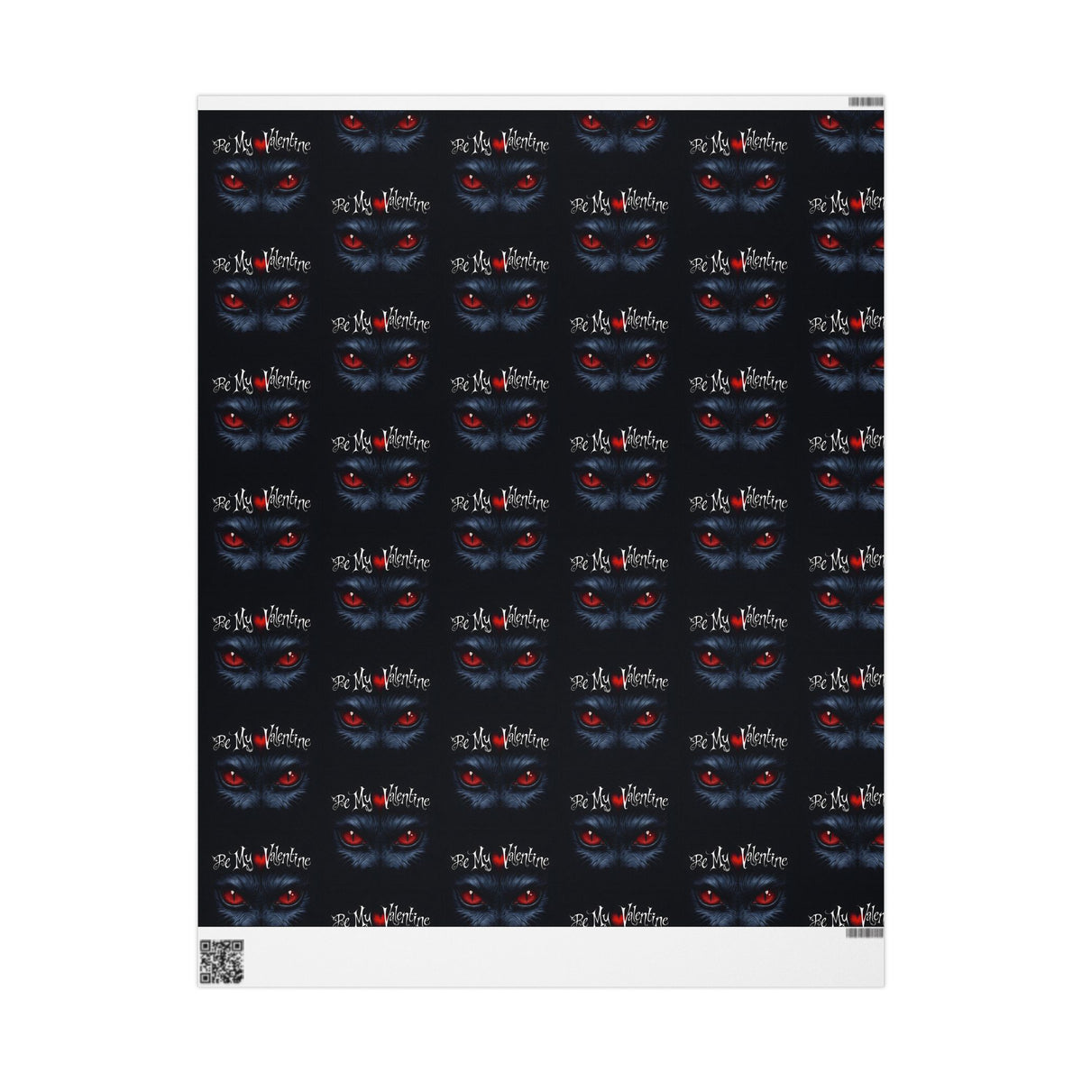 Be My Valentine Black Cat Valentines Wrapping Paper