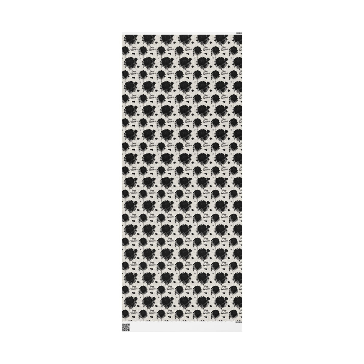 Black Lace Valentine Gothic Dark Romance Roses Valentines Wrapping Paper