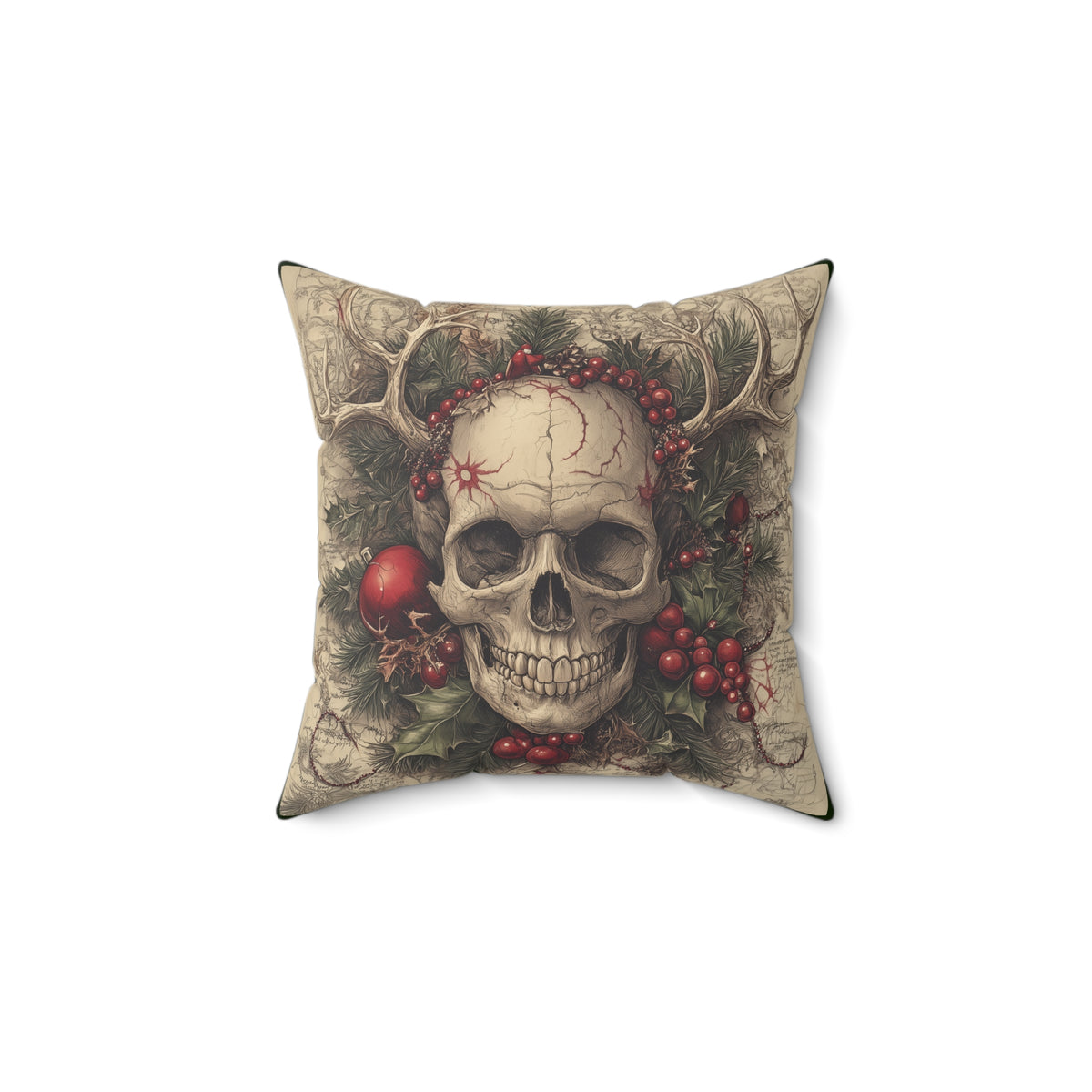 Carols for the Carrion | Gothic Holiday Decorative Pillow