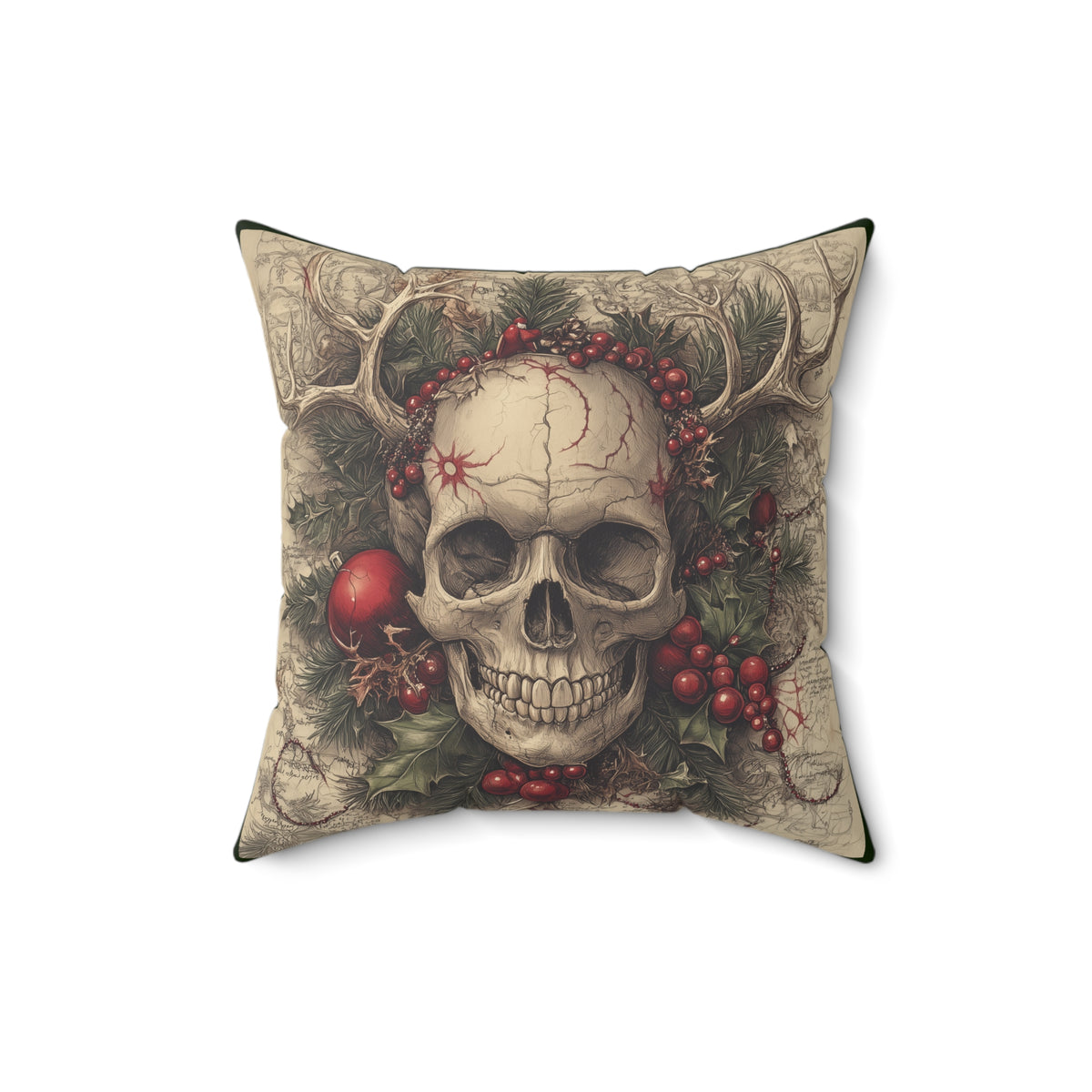 Carols for the Carrion | Gothic Holiday Decorative Pillow