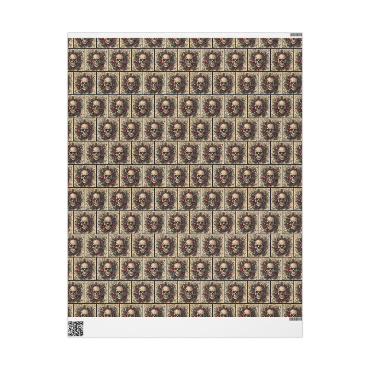 Carols for the Carrion Gothic Skull Christmas Wrapping Paper