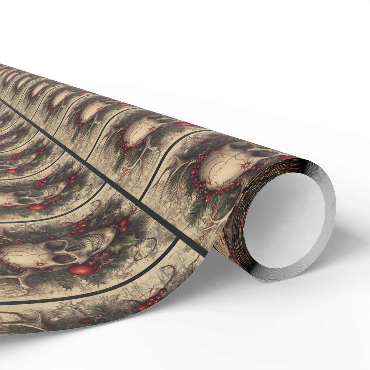 Carols for the Carrion Gothic Skull Christmas Wrapping Paper