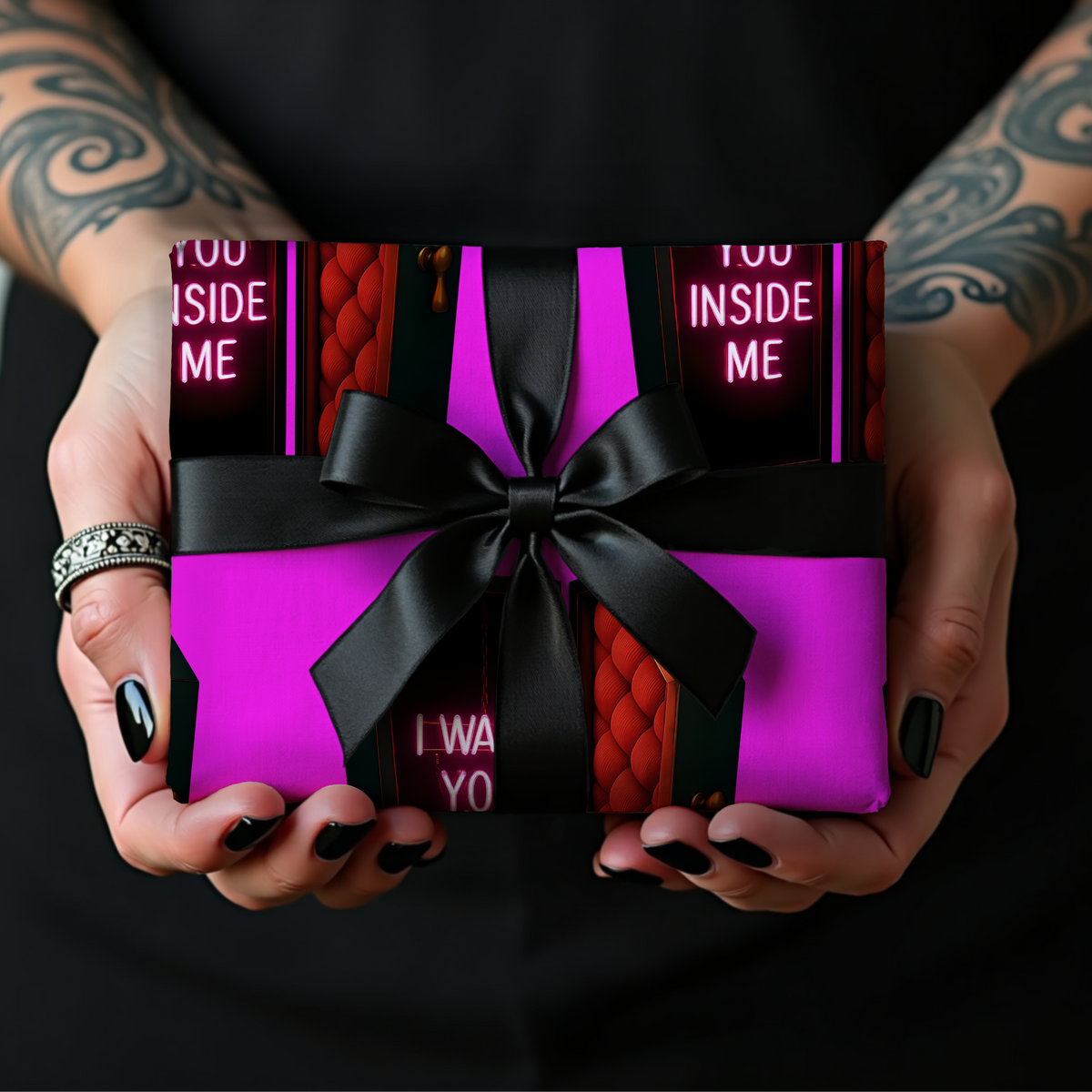 Coffin Lovers Gothic Valentine’s Wrapping Paper