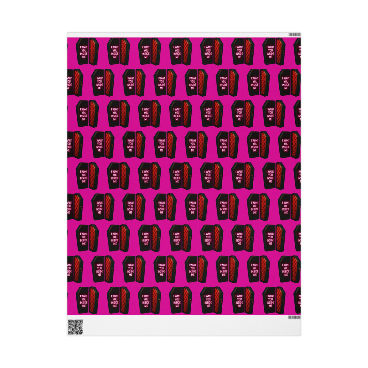 Coffin Lovers Gothic Valentine’s Wrapping Paper