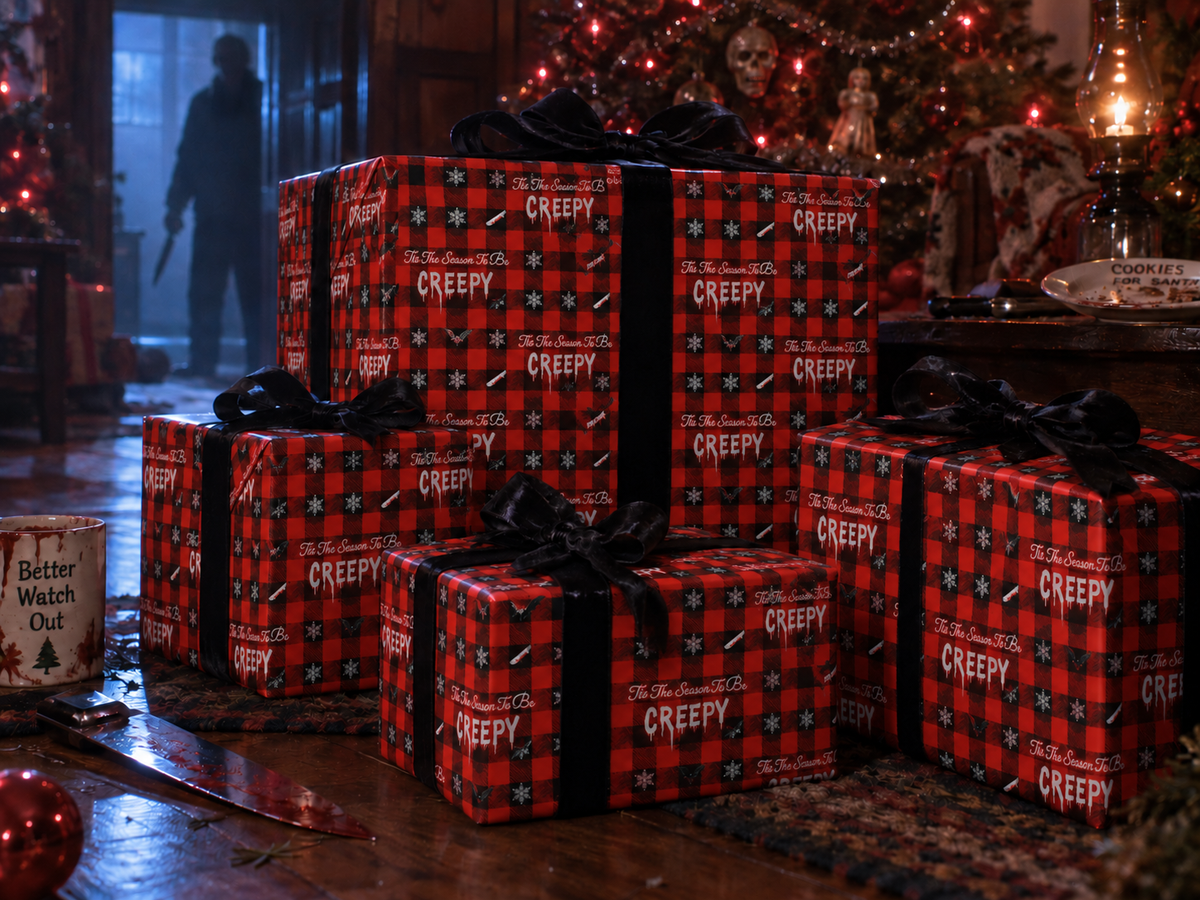 Tis the season to be CREEPY Christmas Wrapping Paper