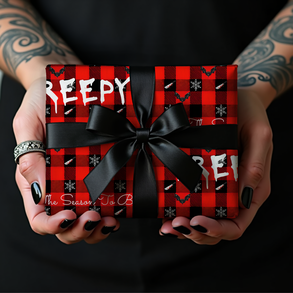 Tis the season to be CREEPY Christmas Wrapping Paper