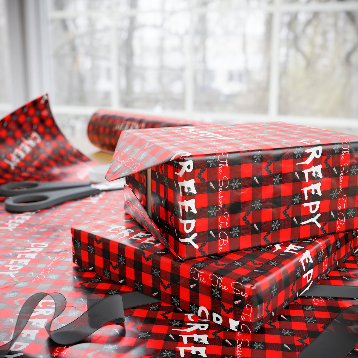 Tis the season to be CREEPY Christmas Wrapping Paper