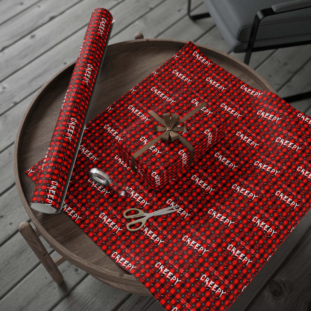 Tis the season to be CREEPY Christmas Wrapping Paper