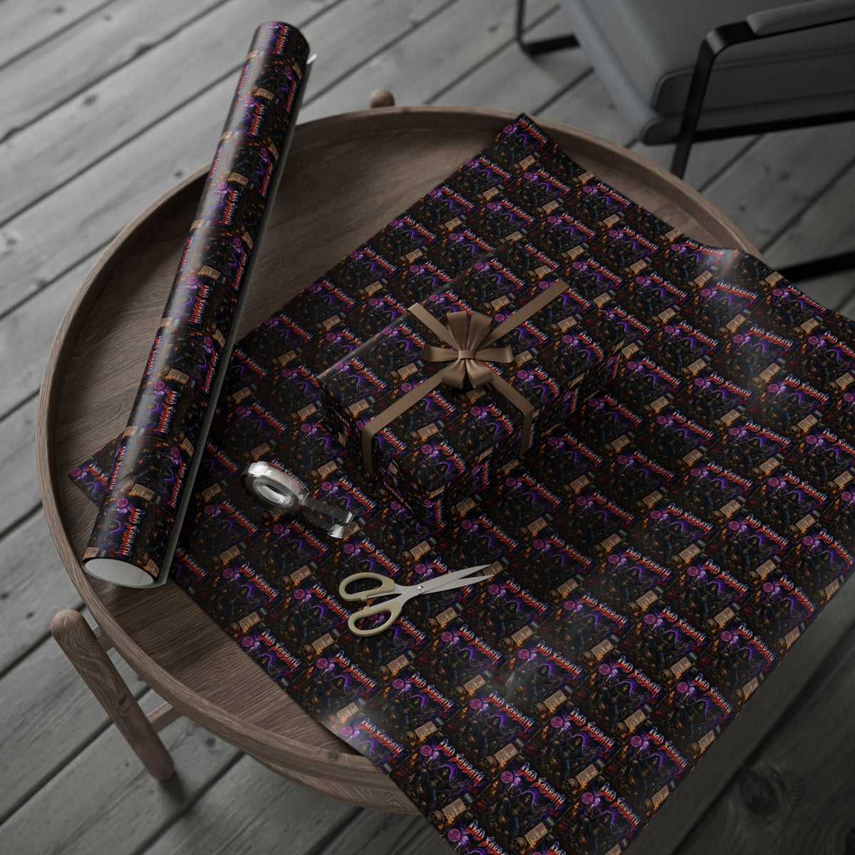 Dad Sabbath Raising Hell Since Day One Heavy Metal Fathers Day Wrapping Paper