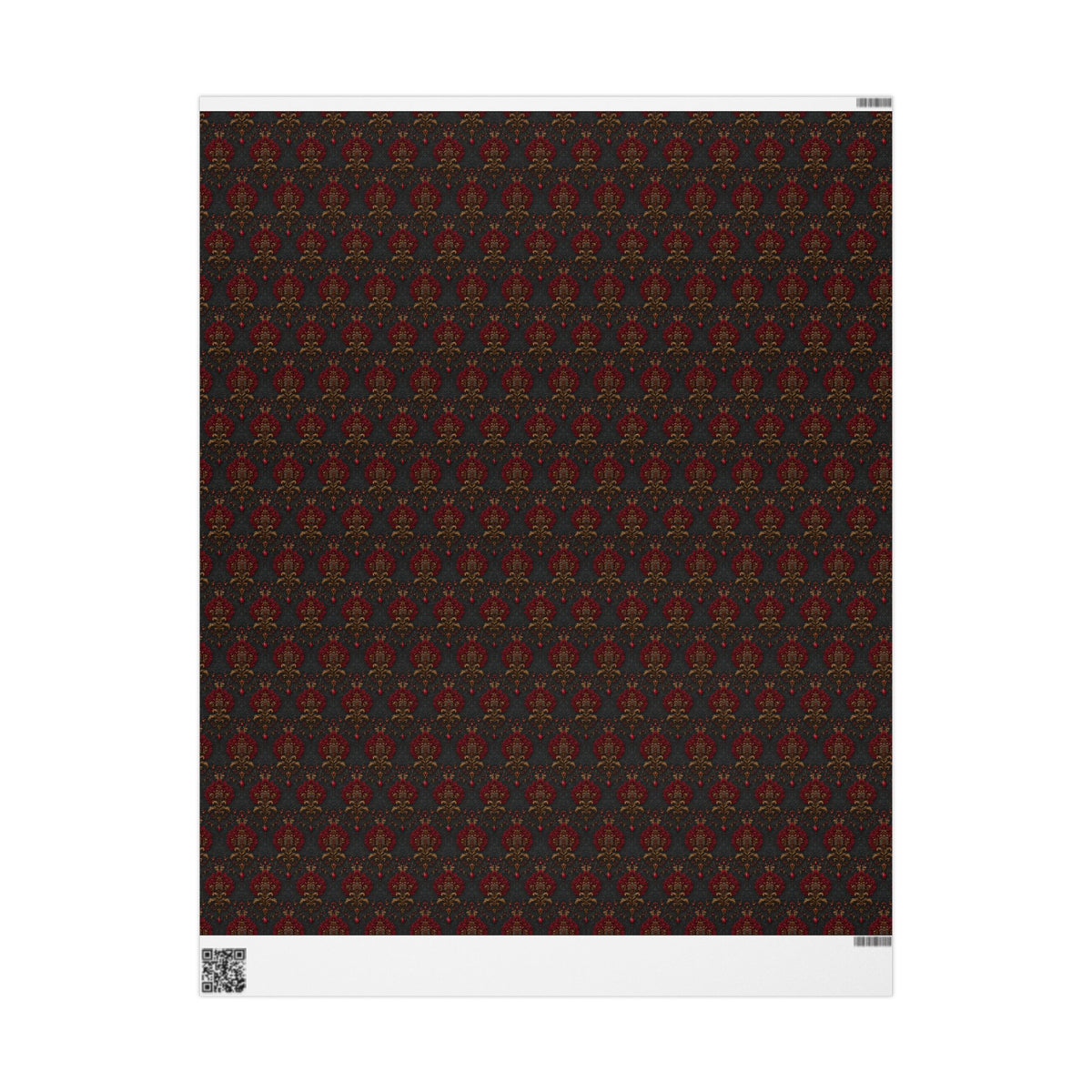 Dark Sombre Christmas Elegant Old World Gothic Wrapping Paper