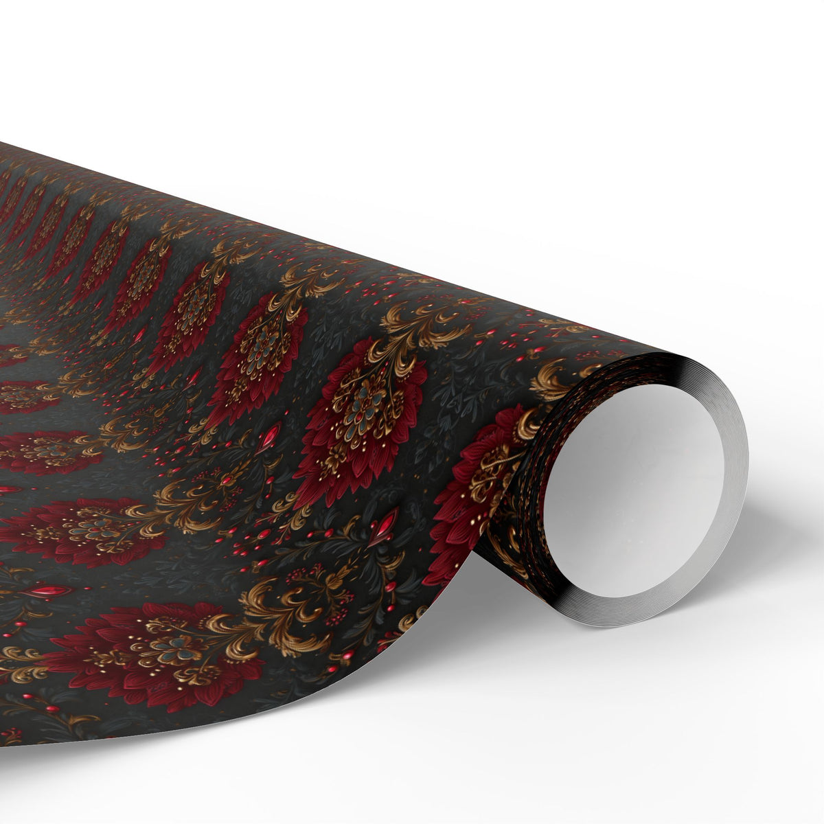 Dark Sombre Christmas Elegant Old World Gothic Wrapping Paper