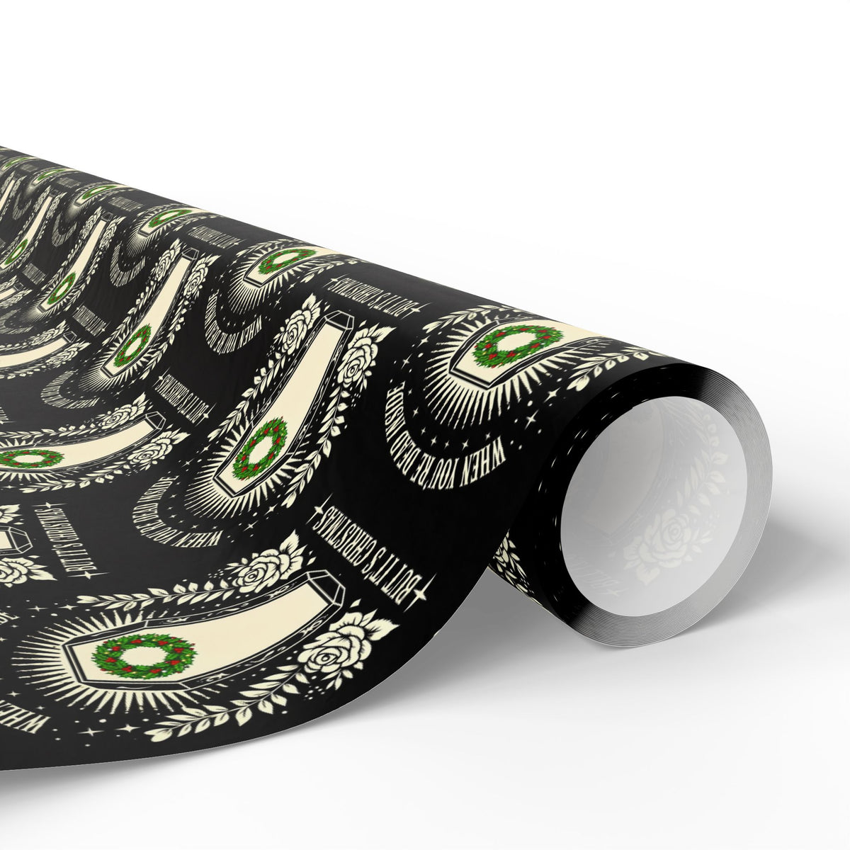 Dead Inside but Its Christmas Dark Humor Wrapping Paper
