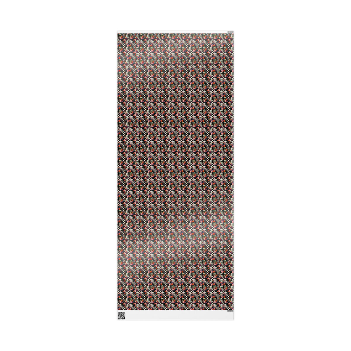 Deadly Little Pleasantries Gothic Skull Floral Wrapping Paper