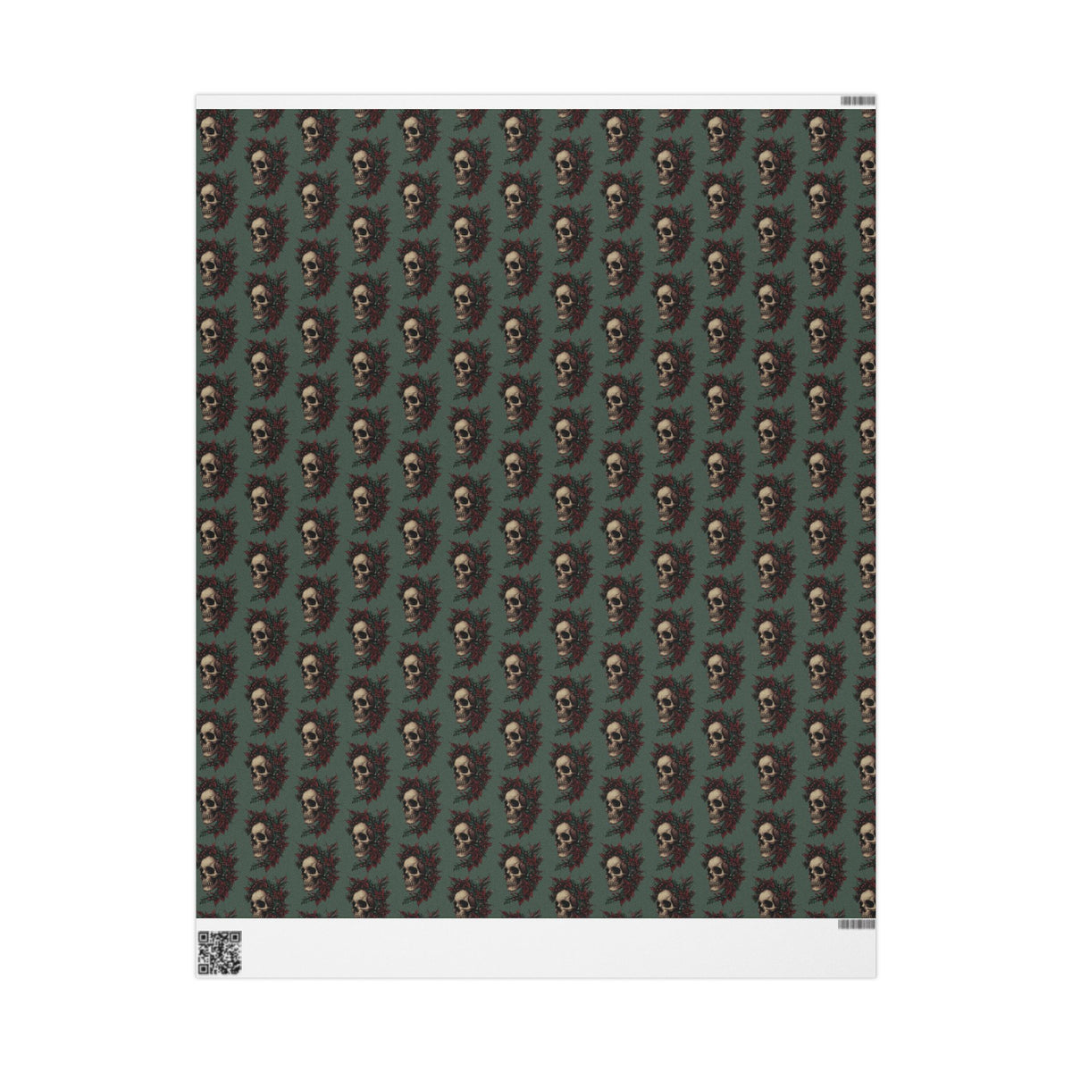 Death Be Merry Gothic Skull Christmas Wrapping Paper