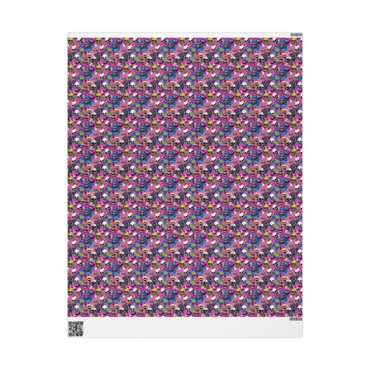 Neon Deathday Riot Zombie Punk Horro Goth Birthday Wrapping Paper