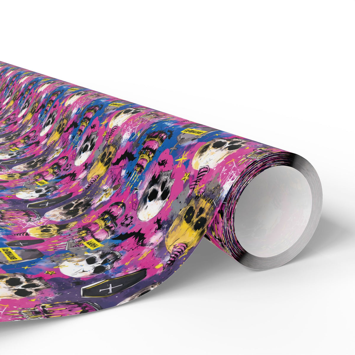 Neon Deathday Riot Zombie Punk Horro Goth Birthday Wrapping Paper