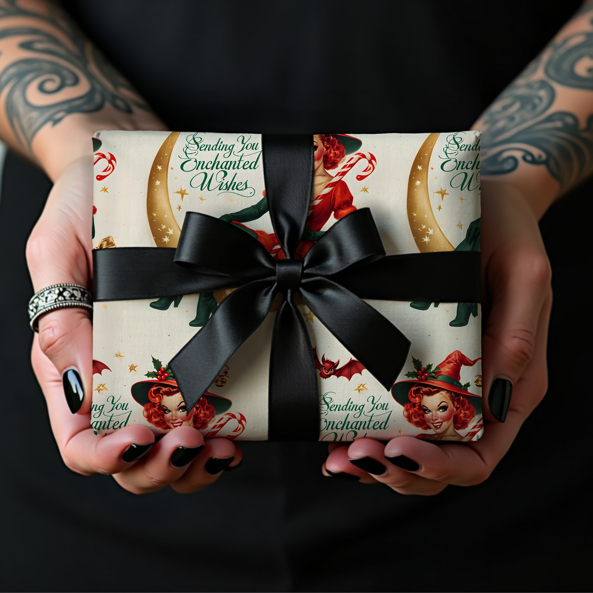 Enchanted Wishes Vintage Christmas Wrapping Paper