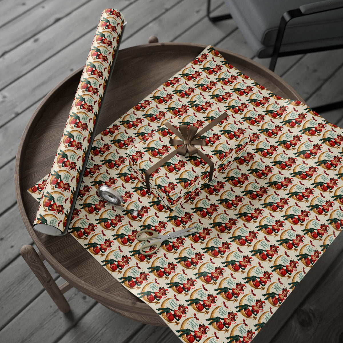 Enchanted Wishes Vintage Christmas Wrapping Paper
