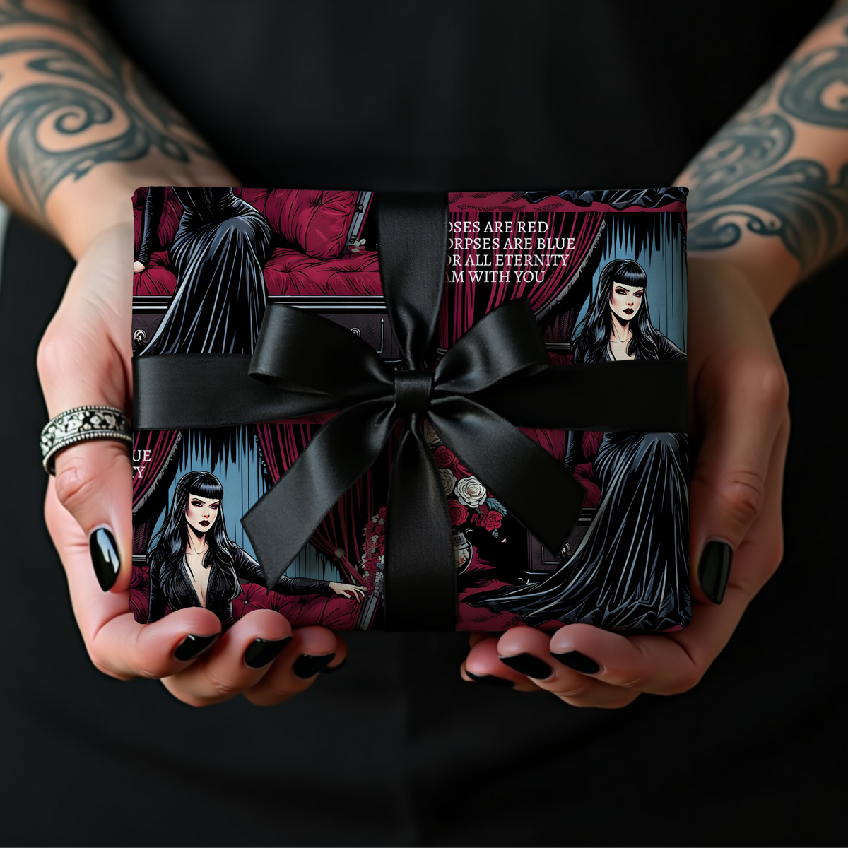 Eternally Yours Gothic Vampire Valentine’s Wrapping Paper