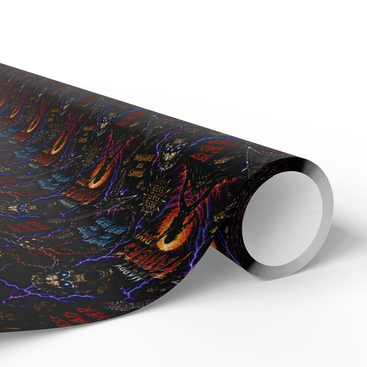 Father of Thunder World Tour Since 19XX Heavy Metal Fathers Day Wrapping Paper