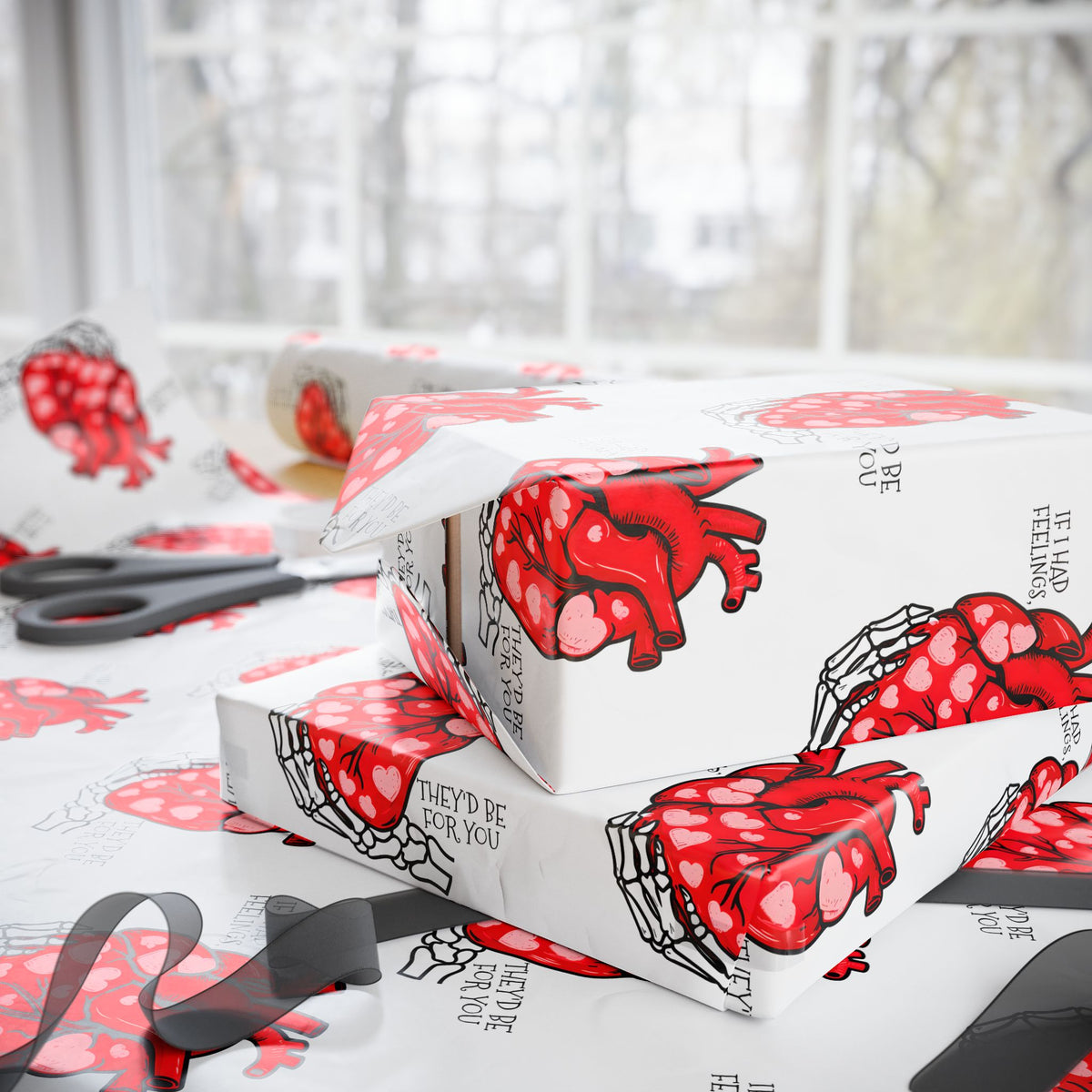 In My Feelings Gothic Valentine’s Wrapping Paper