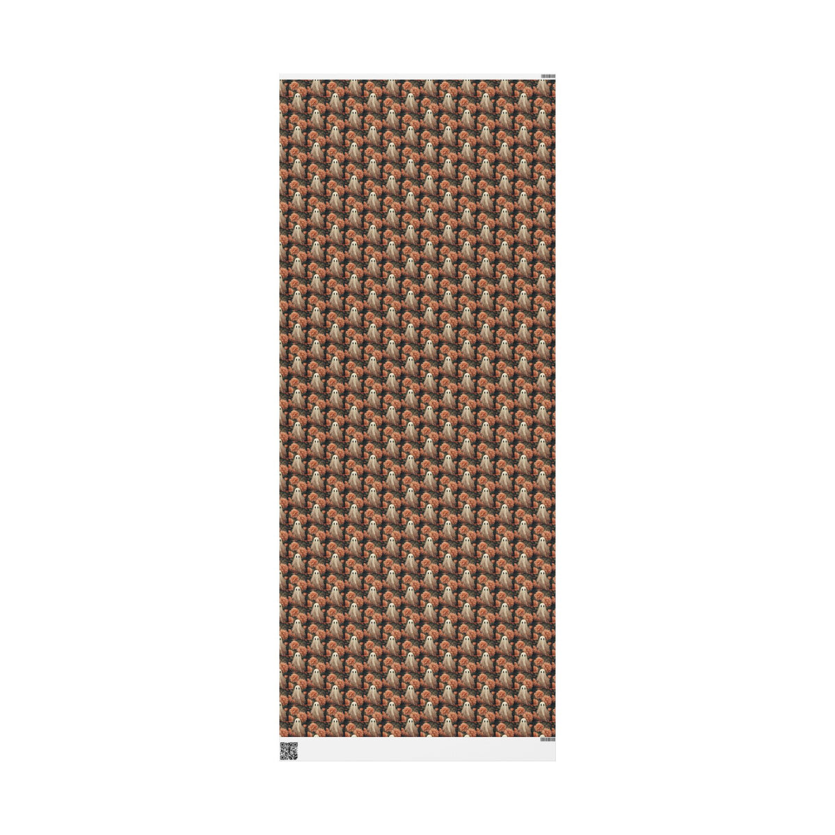 Ghost in the Garden Elegant Peach Floral Dark Romance Wrapping Paper