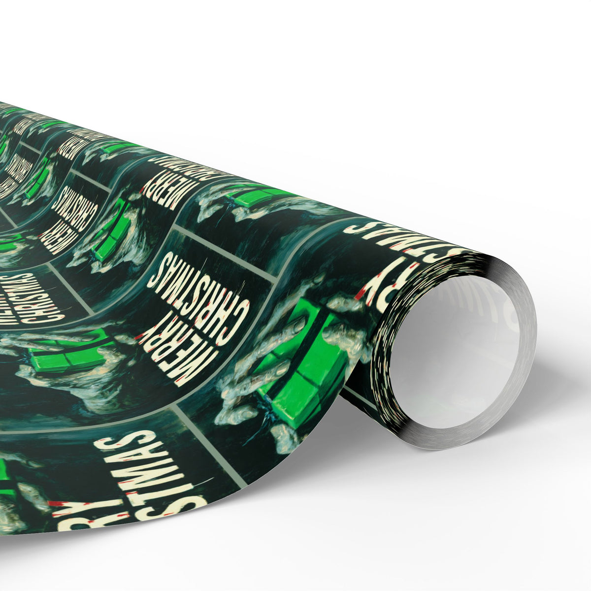 Grave Gift Exchange Zombie Christmas Horror Wrapping Paper