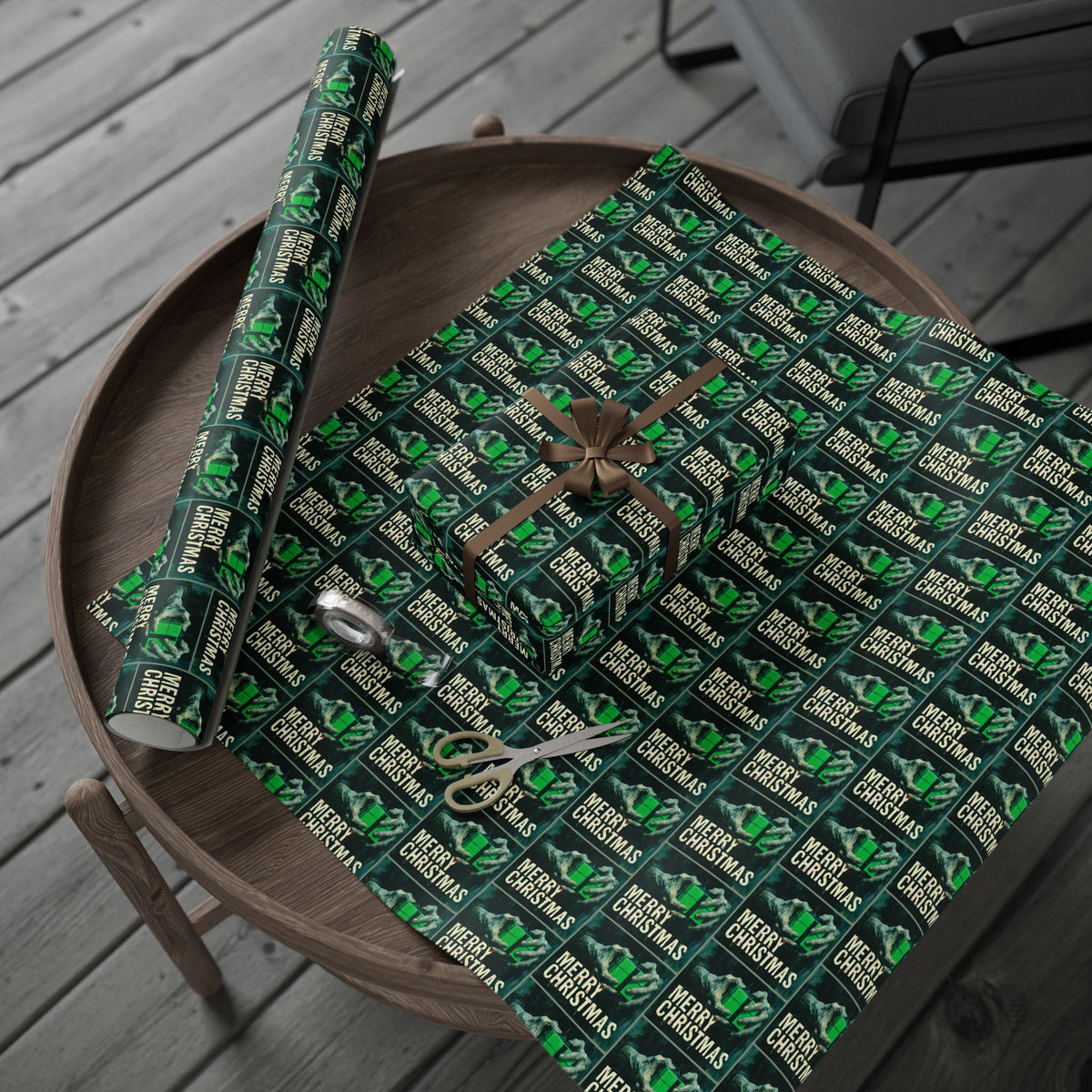 Grave Gift Exchange Zombie Christmas Horror Wrapping Paper