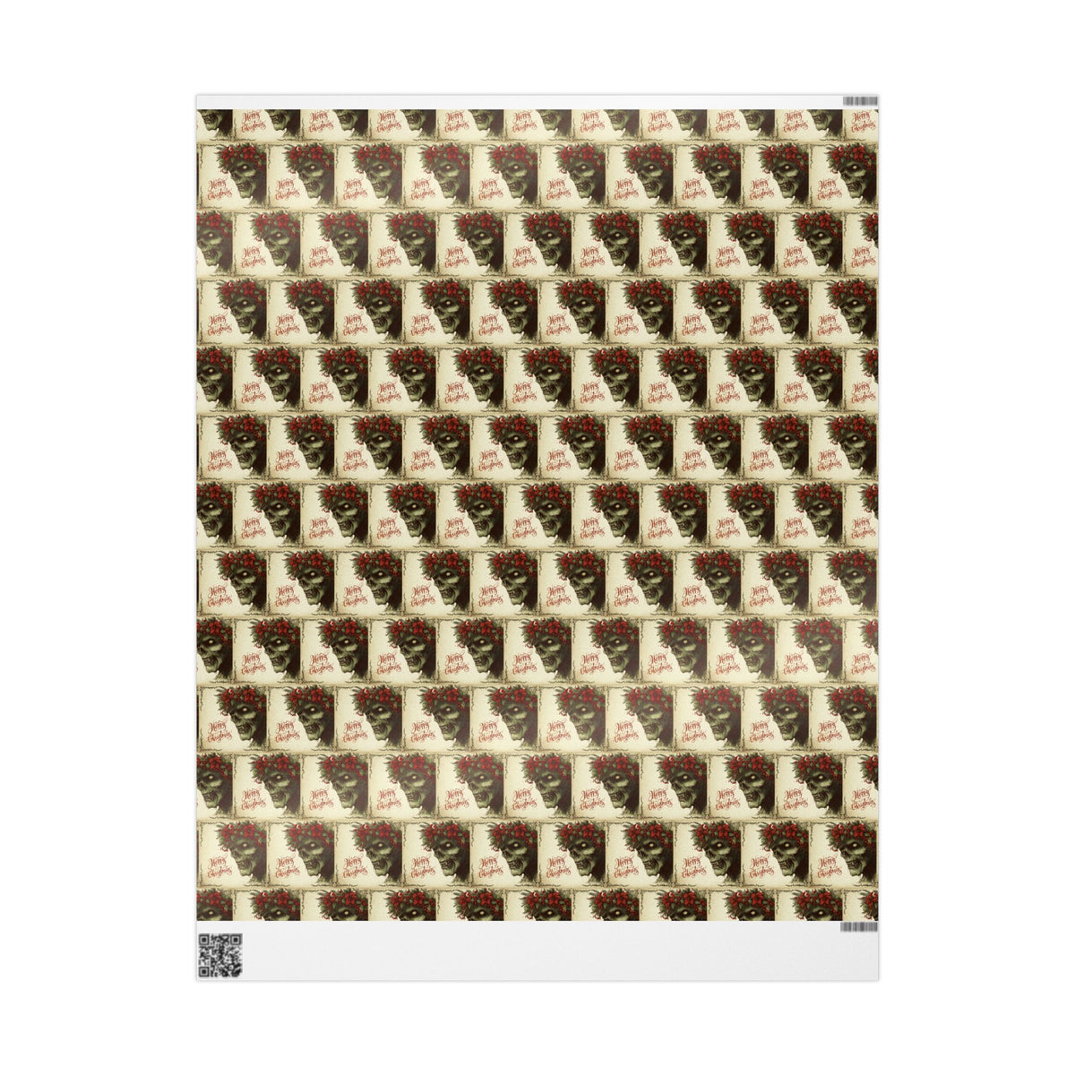 Hallowed Evergreen Zombie Christmas Gothic Wrapping Paper