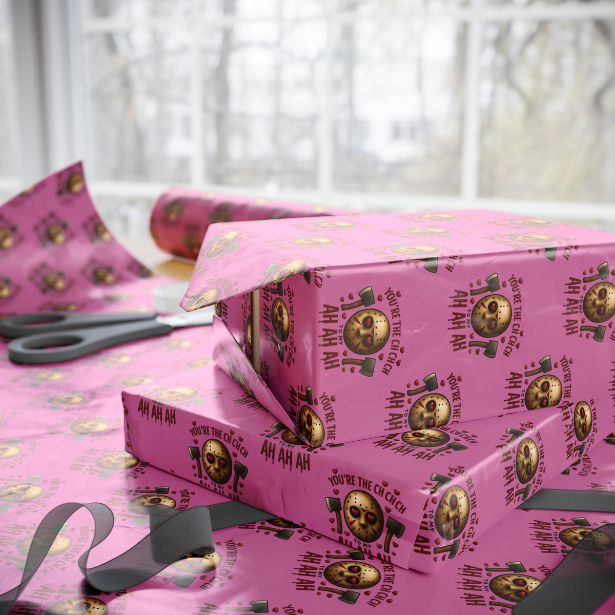 You're My Ch Ch CH Jason Inspired Valentine’s Wrapping Paper