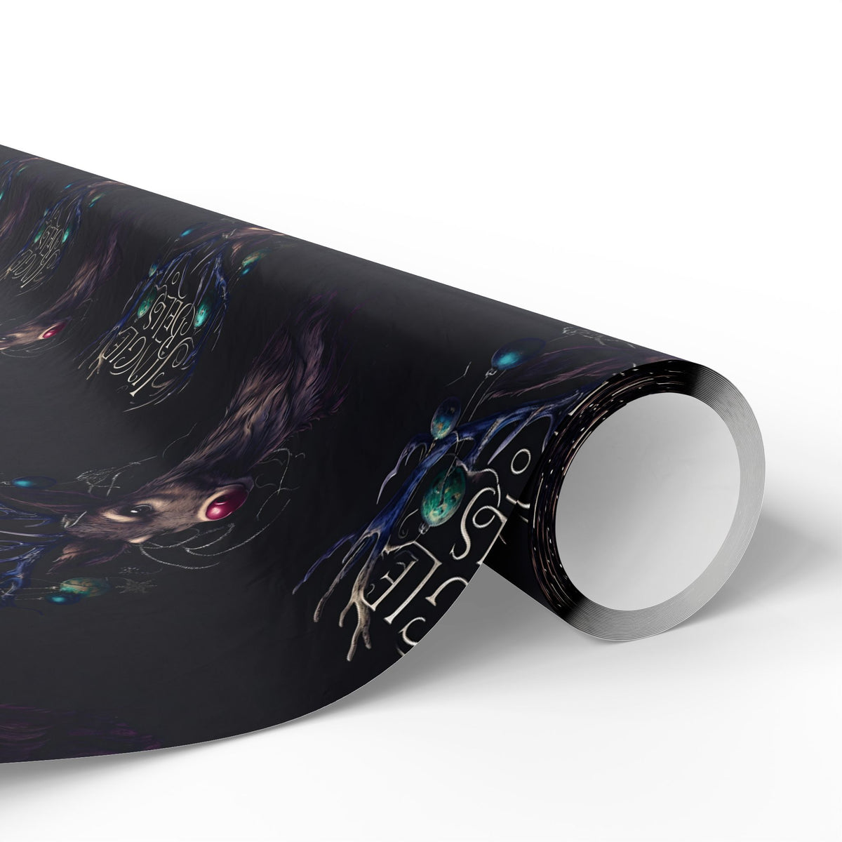 Jingle Bells Gothic Rudolph Christmas Wrapping Paper