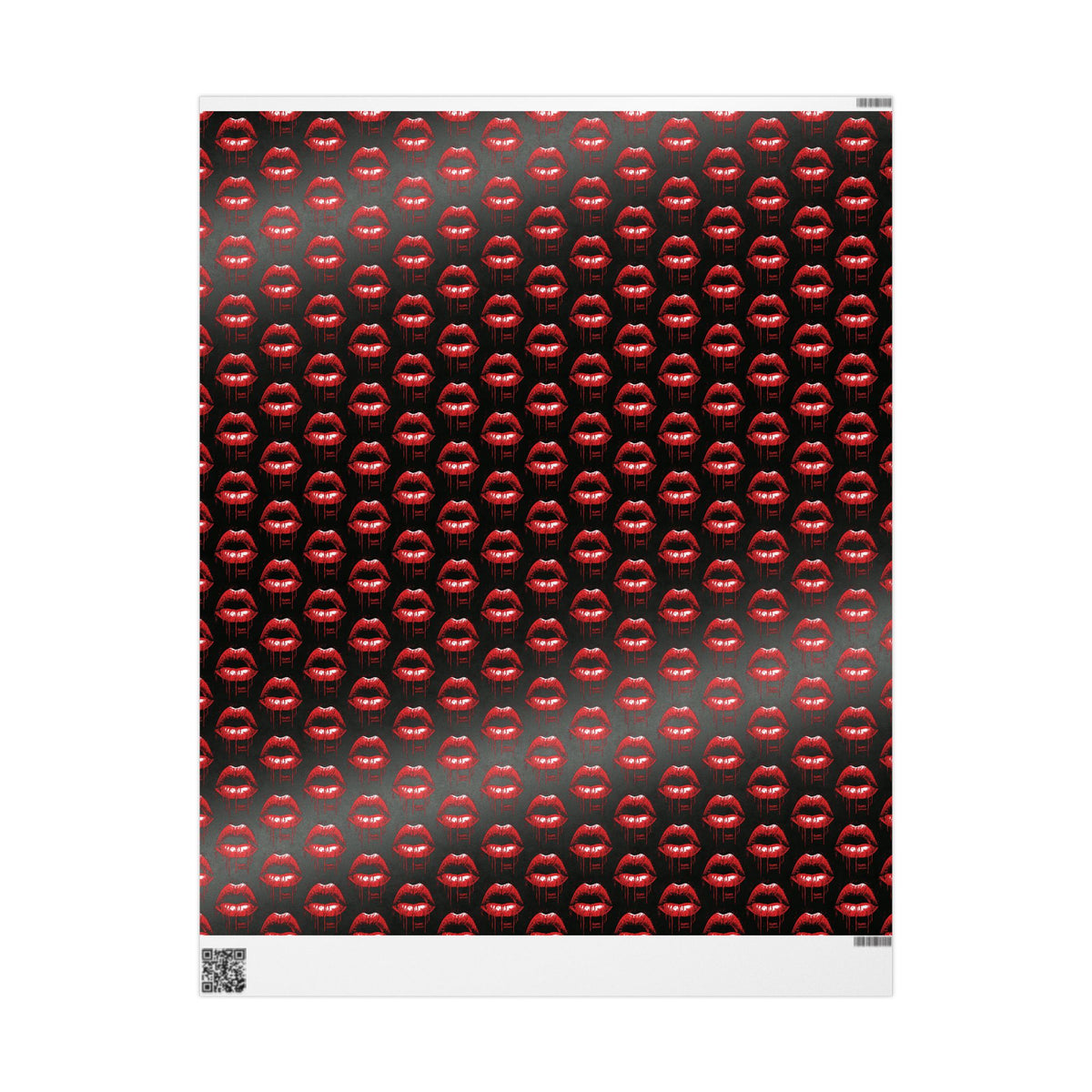 Kiss Me Until It Hurts Gothic Dark Romance Valentine Wrapping Paper