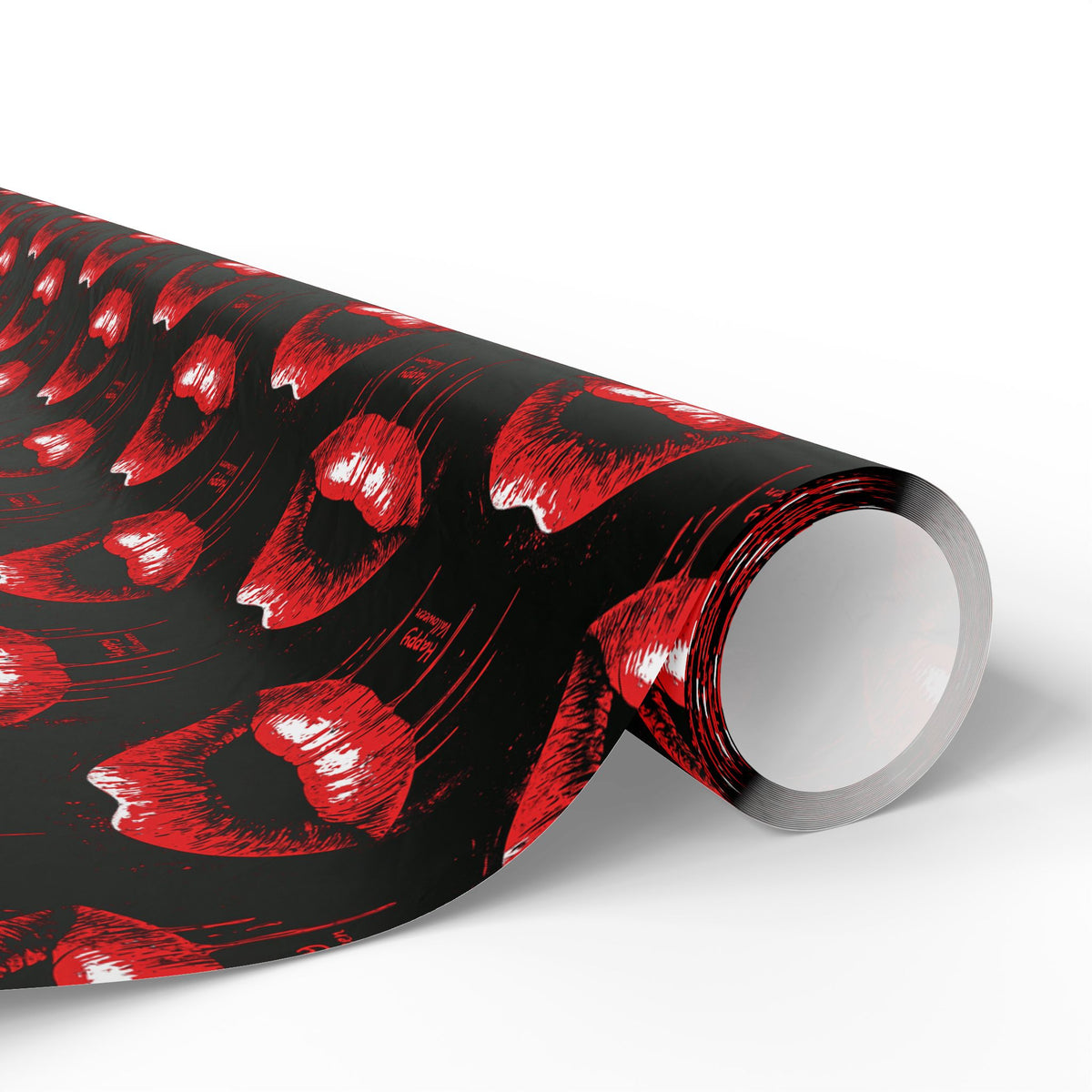 Kiss Me Until It Hurts Gothic Dark Romance Valentine Wrapping Paper