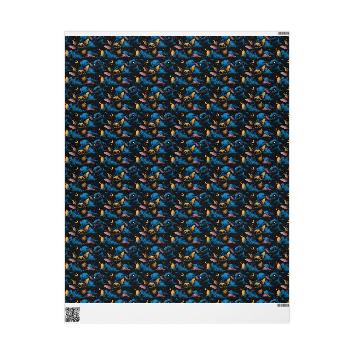 Little Night Fliers Spooky Cute Gothic Baby Shower Bat Wrapping Paper
