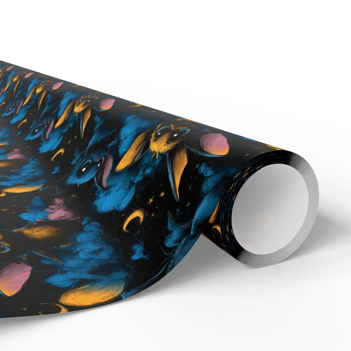 Little Night Fliers Spooky Cute Gothic Baby Shower Bat Wrapping Paper