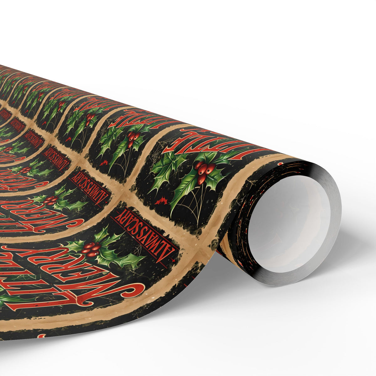Little Merry Always Scary Vintage Christmas Wrapping Paper