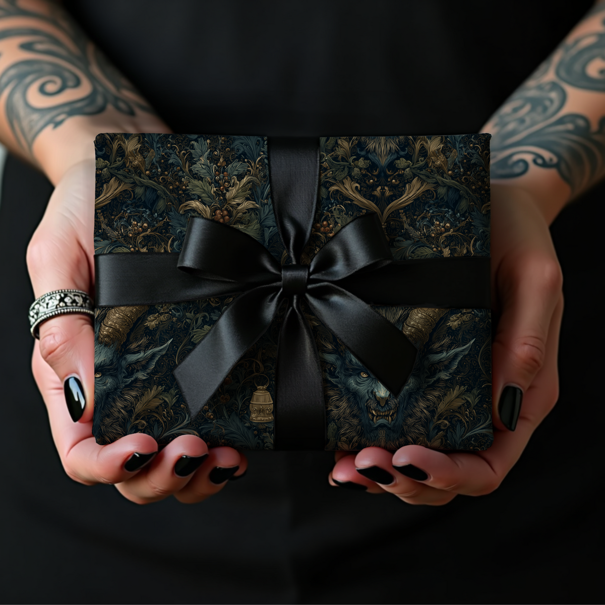 Midwinter Beast Gothic Krampus Christmas Wrapping Paper