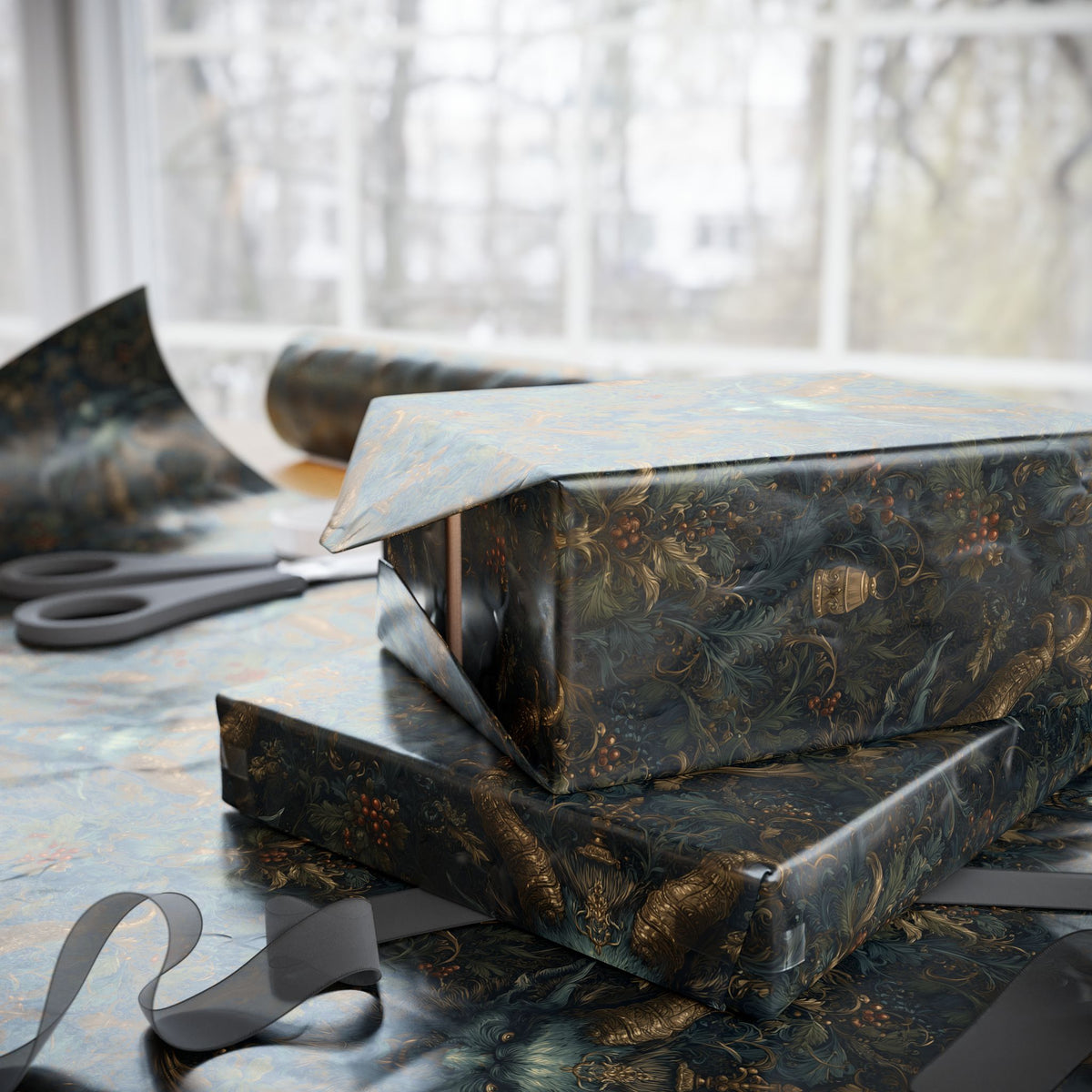 Midwinter Beast Gothic Krampus Christmas Wrapping Paper