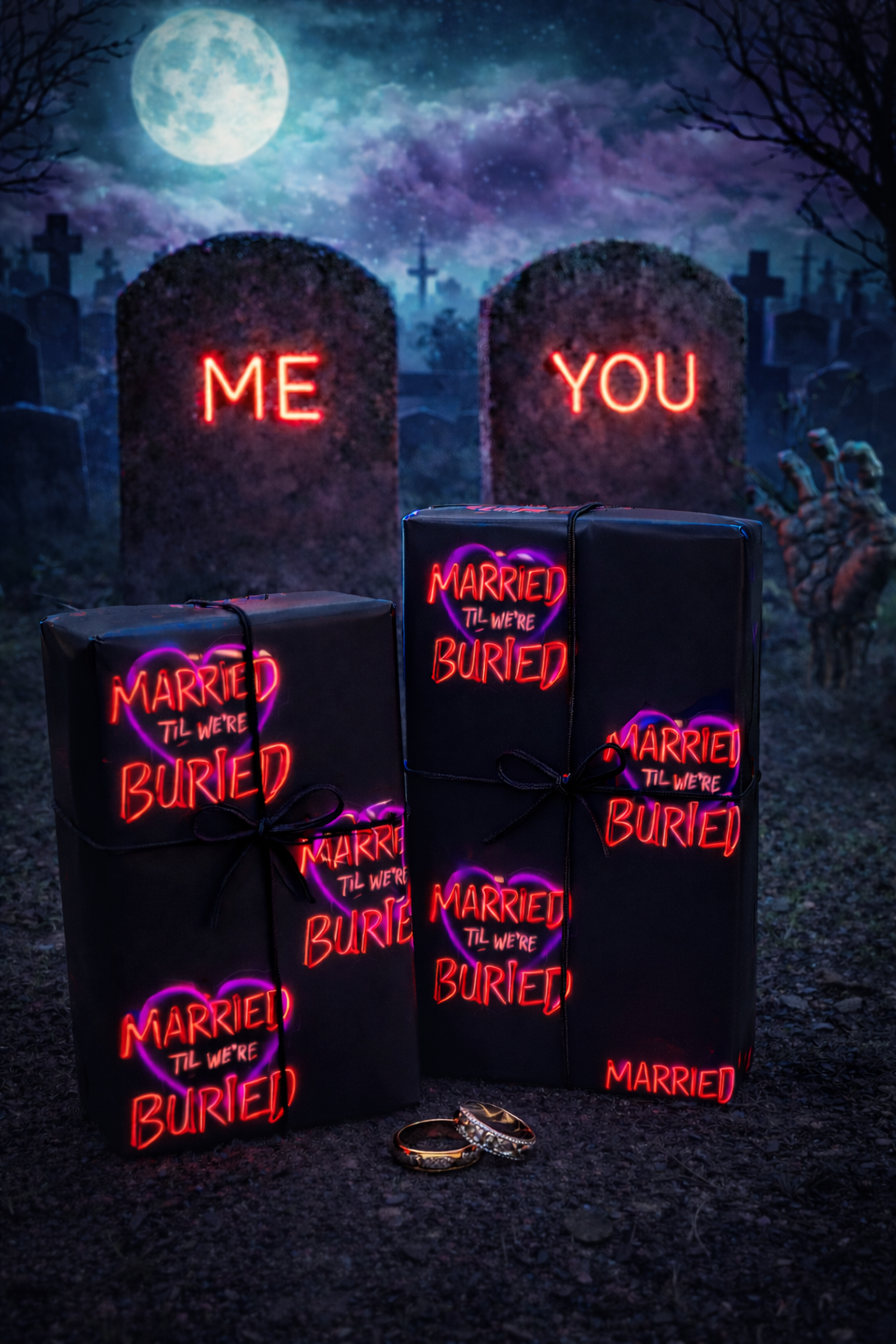 Married Till We're Buried Valentine’s Wrapping Paper