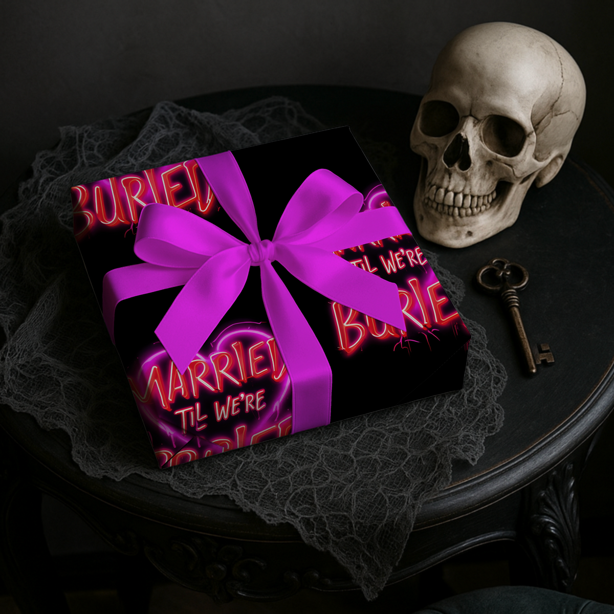 Married Till We're Buried Valentine’s Wrapping Paper