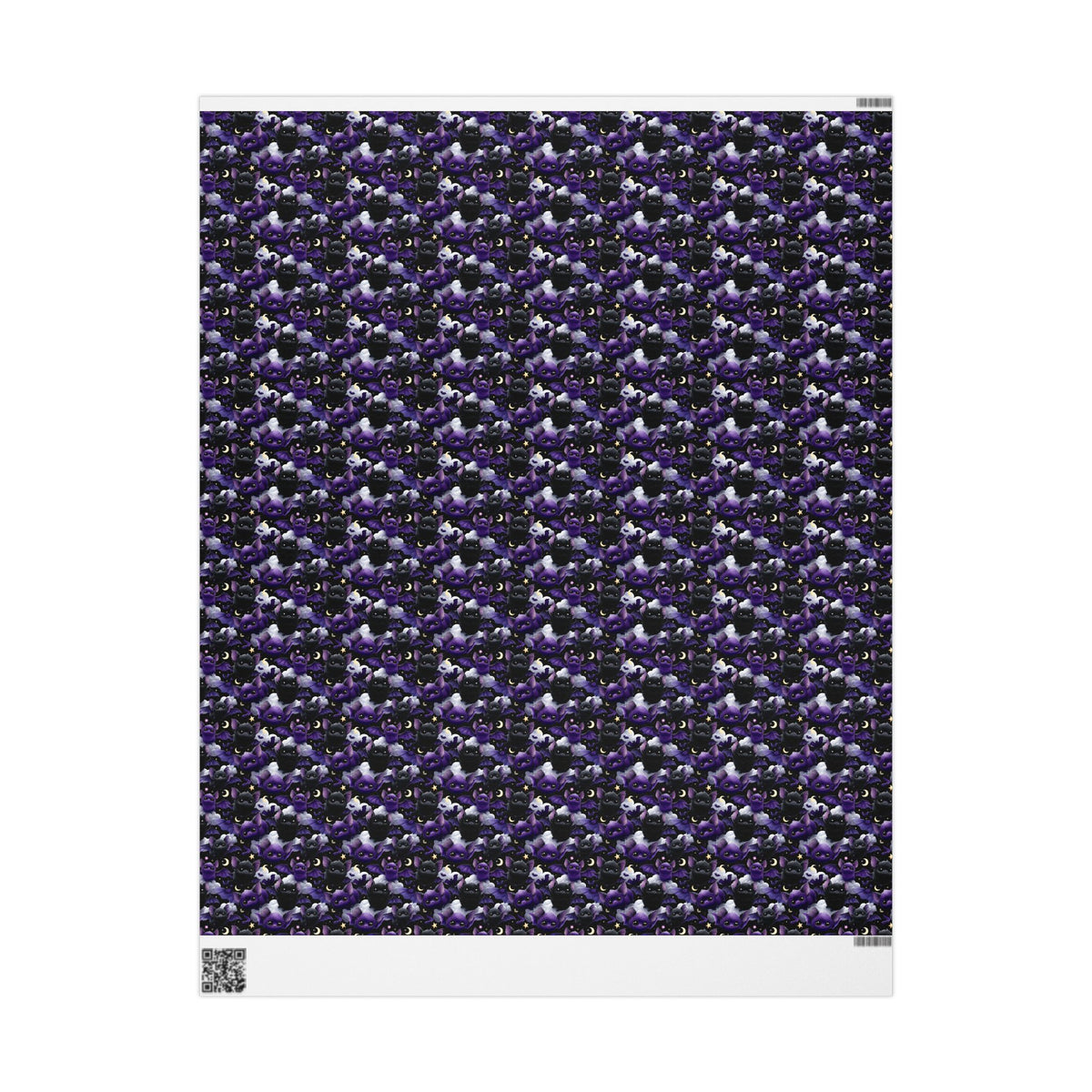 Midnight Snuggles Cute Kawaii Goth Baby Bat Wrapping Paper