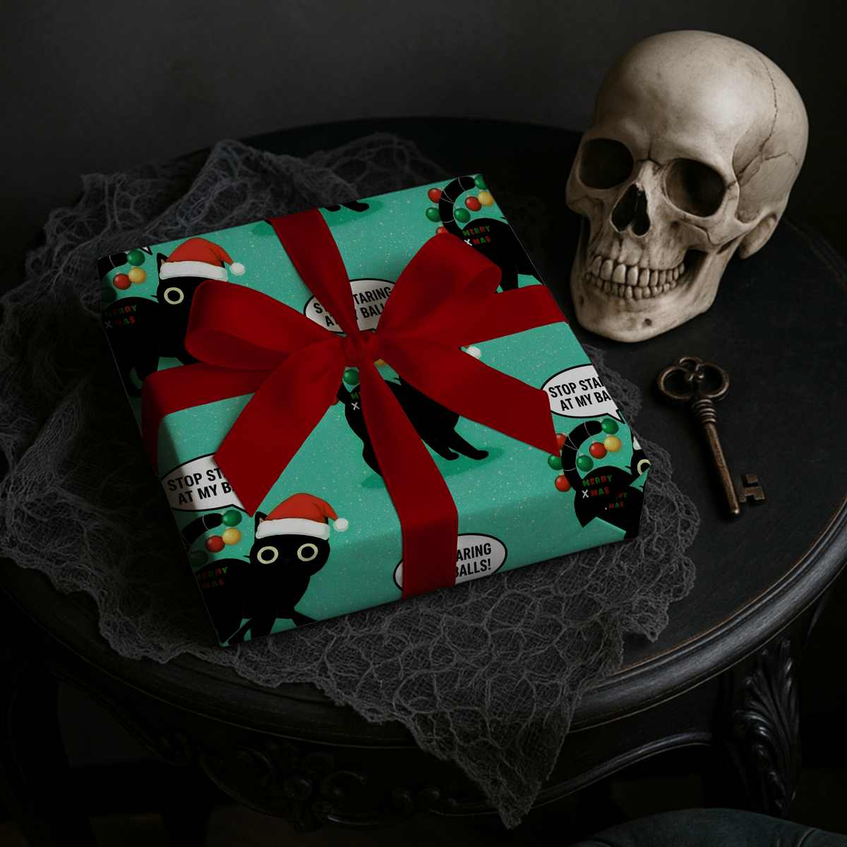 Stop Staring At My Balls Naughty Holiday Wrapping Paper