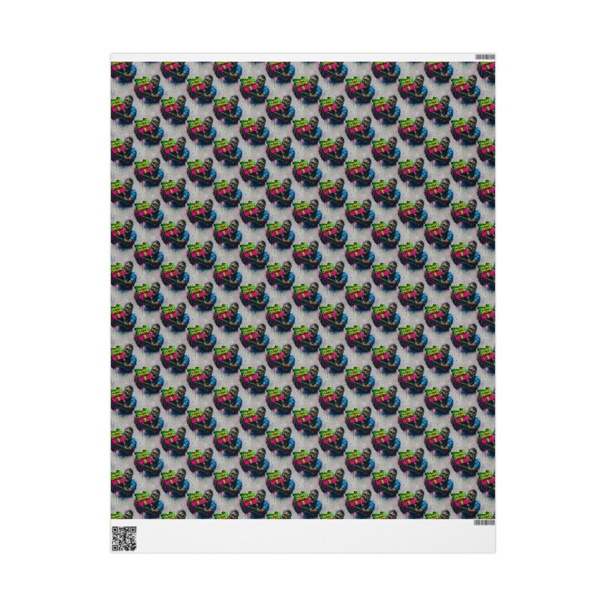 Night of the Gifted Dead Zombie Horror Christmas Wrapping Paper
