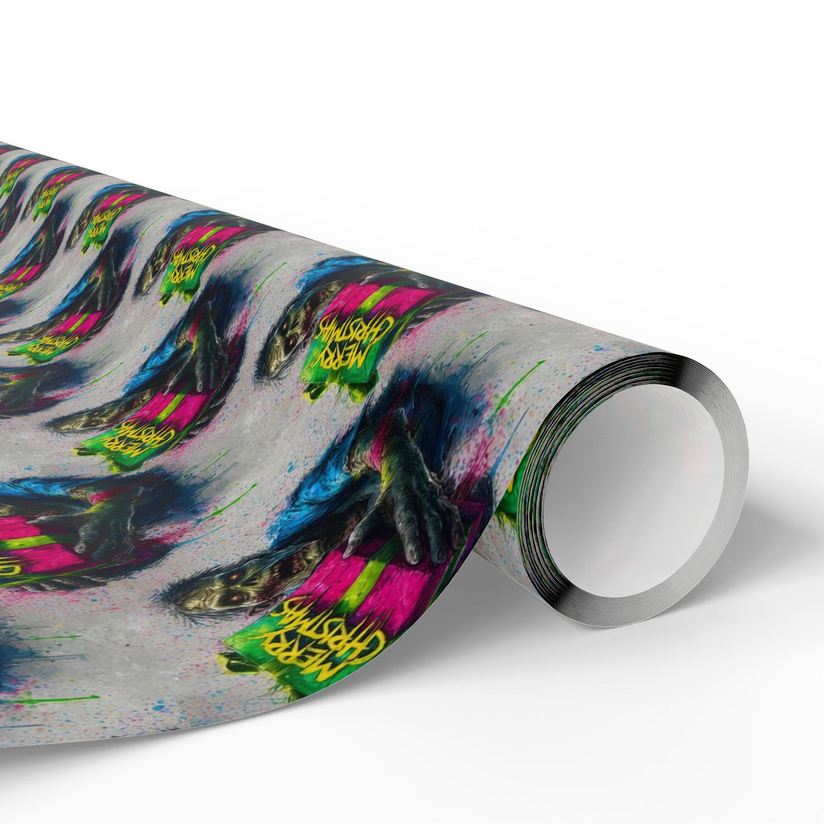Night of the Gifted Dead Zombie Horror Christmas Wrapping Paper