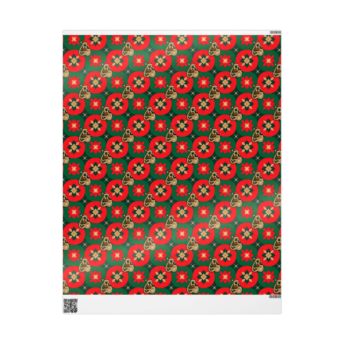 Ouija Pointer Red & Green Geometric Christmas Wrapping Paper