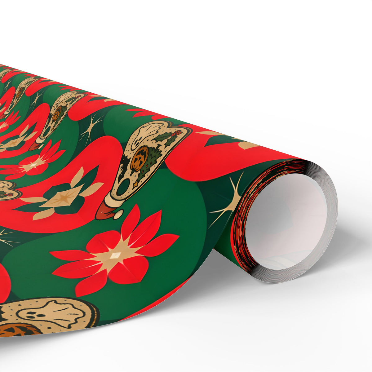 Ouija Pointer Red & Green Geometric Christmas Wrapping Paper