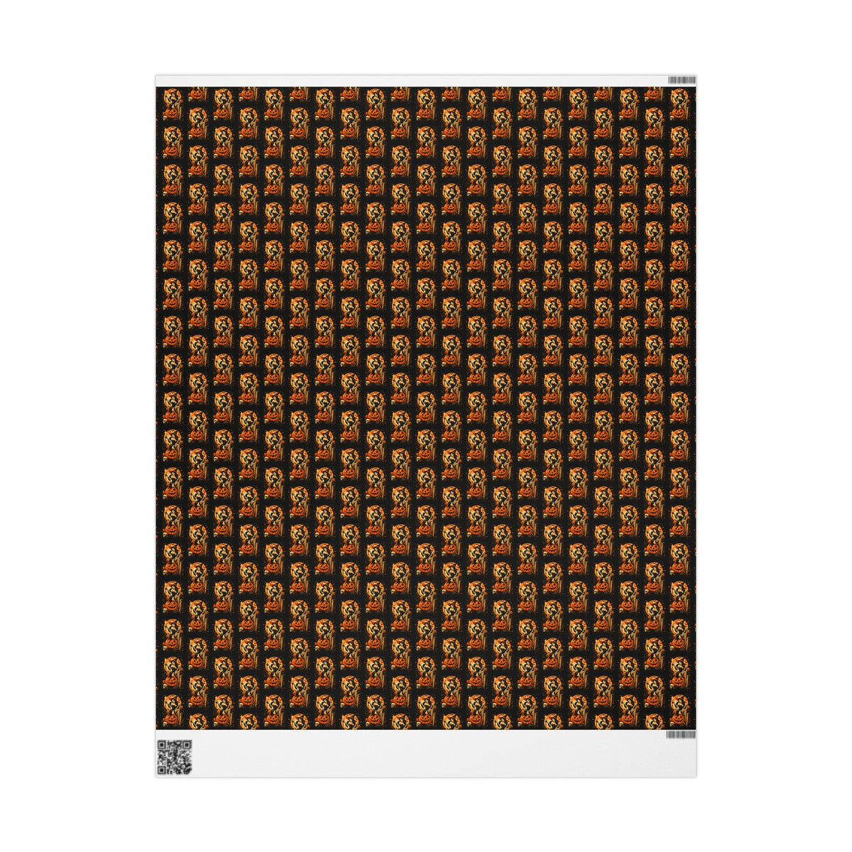 Pumpkin Spell Siren Vintage Retro Pinup Witch Wrapping Paper